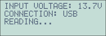 Programmer screen showing READING...