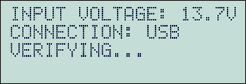 Programmer screen showing VERIFYING...